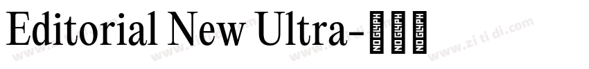 Editorial New Ultra字体转换